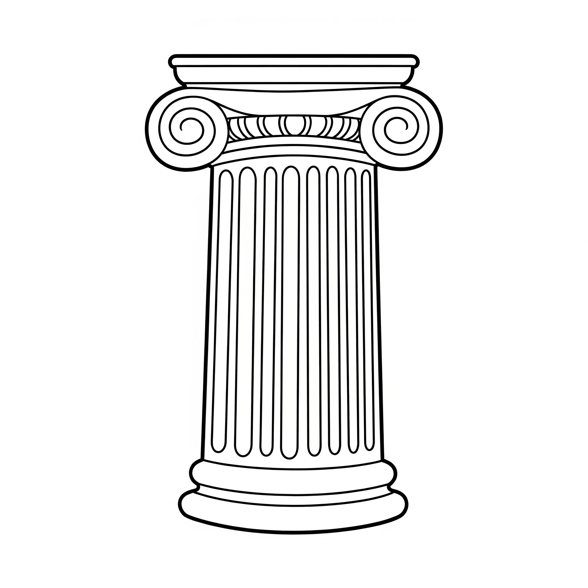 image pour coloriage Une Colonne Dorique enfant