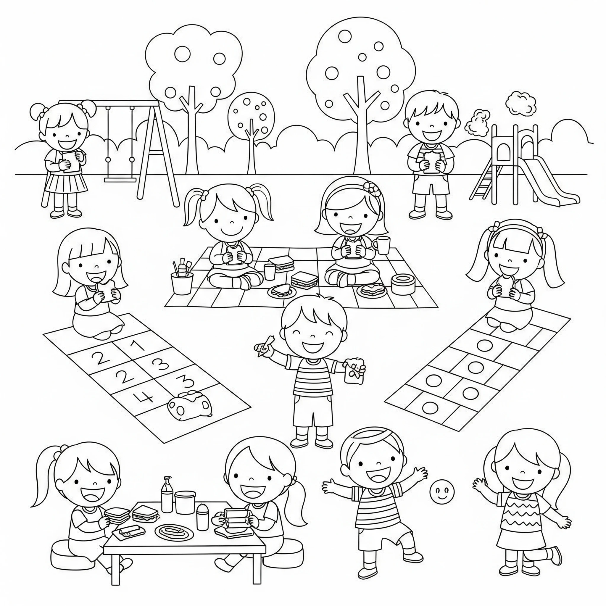 coloriage fin d’année scolaire pour enfants à télécharger