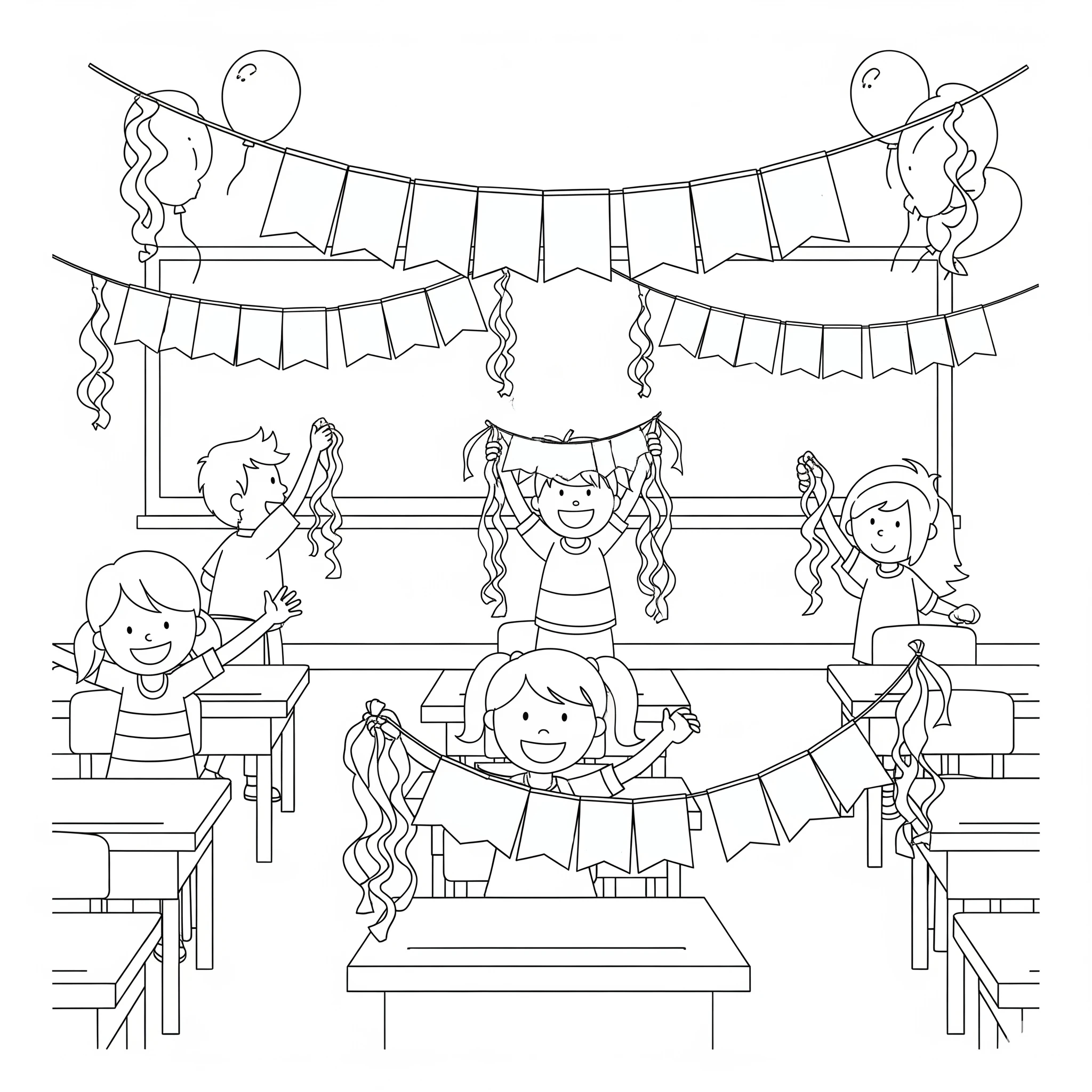 coloriage fin d’année scolaire educatif pour enfant