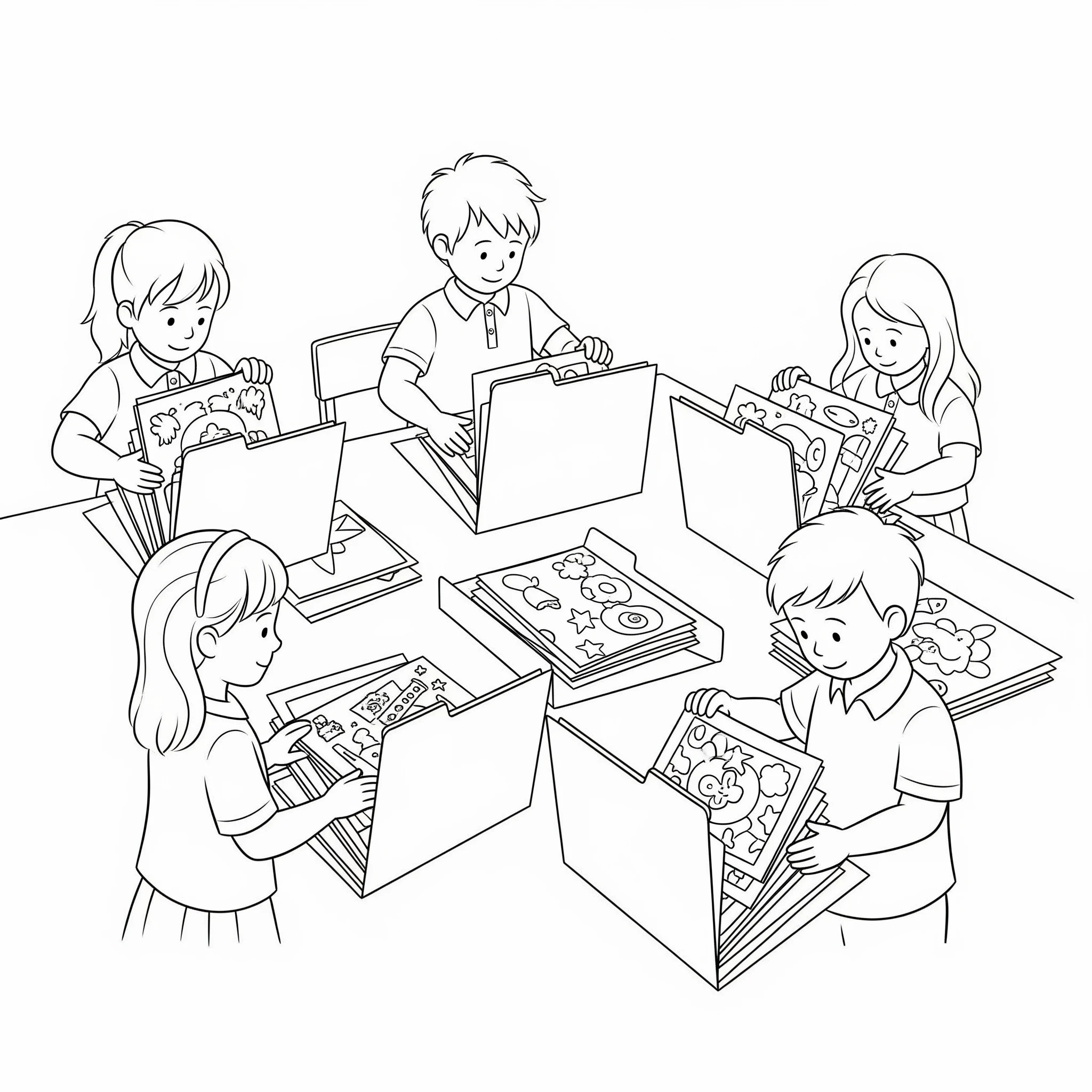 coloriage fin d’année scolaire de pour enfants