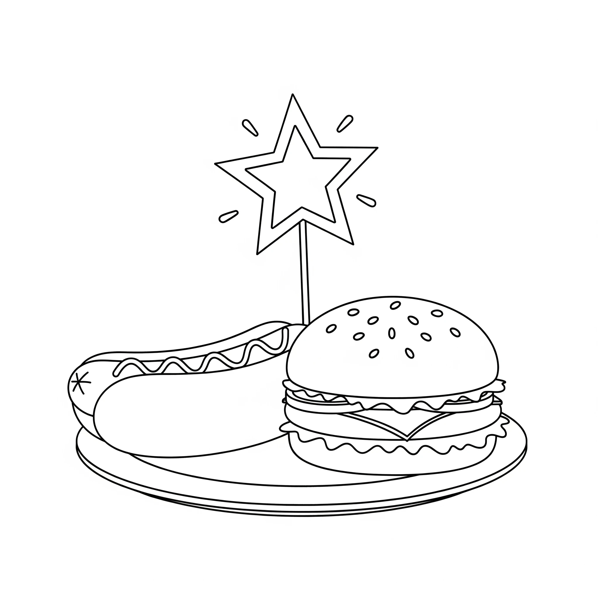 coloriage 4 Juillet pour enfant de à imprimer