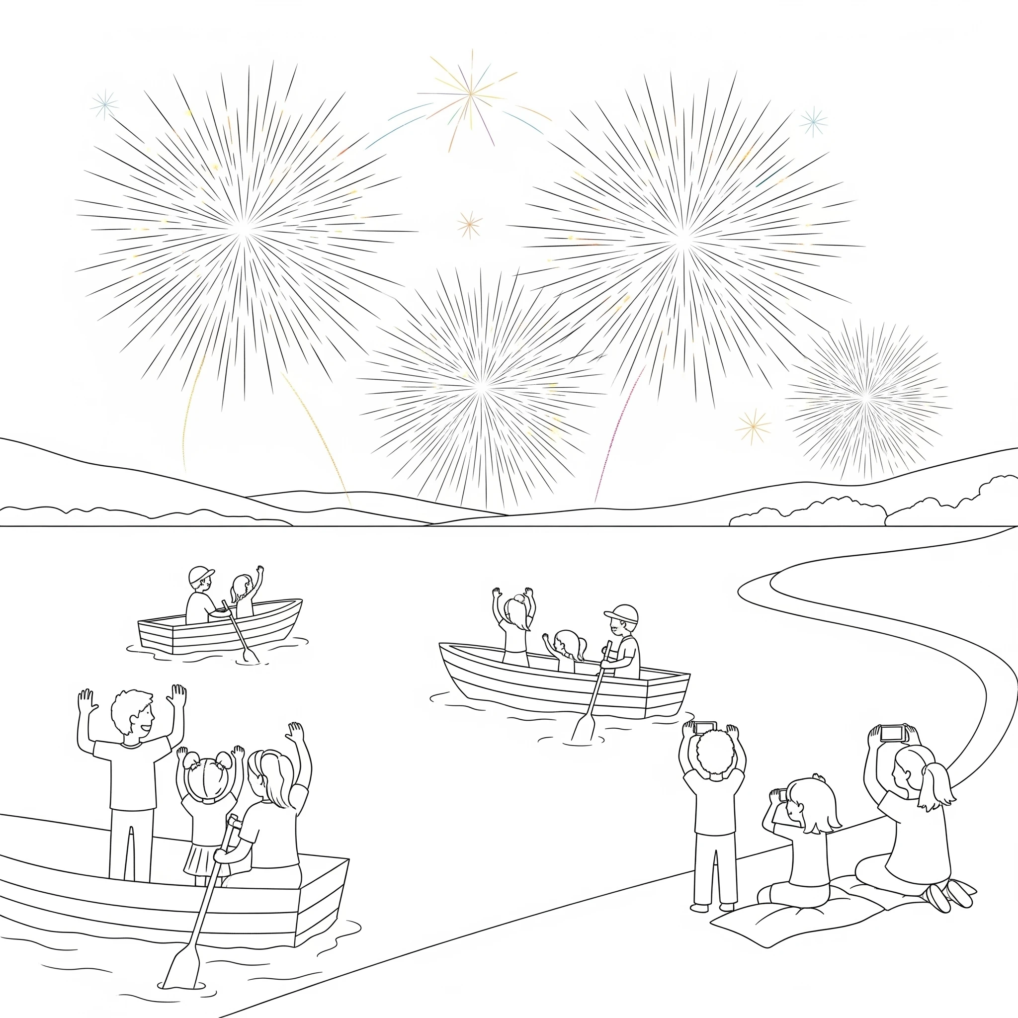 coloriage 4 Juillet à imprimer pour enfant de 4 ans 1