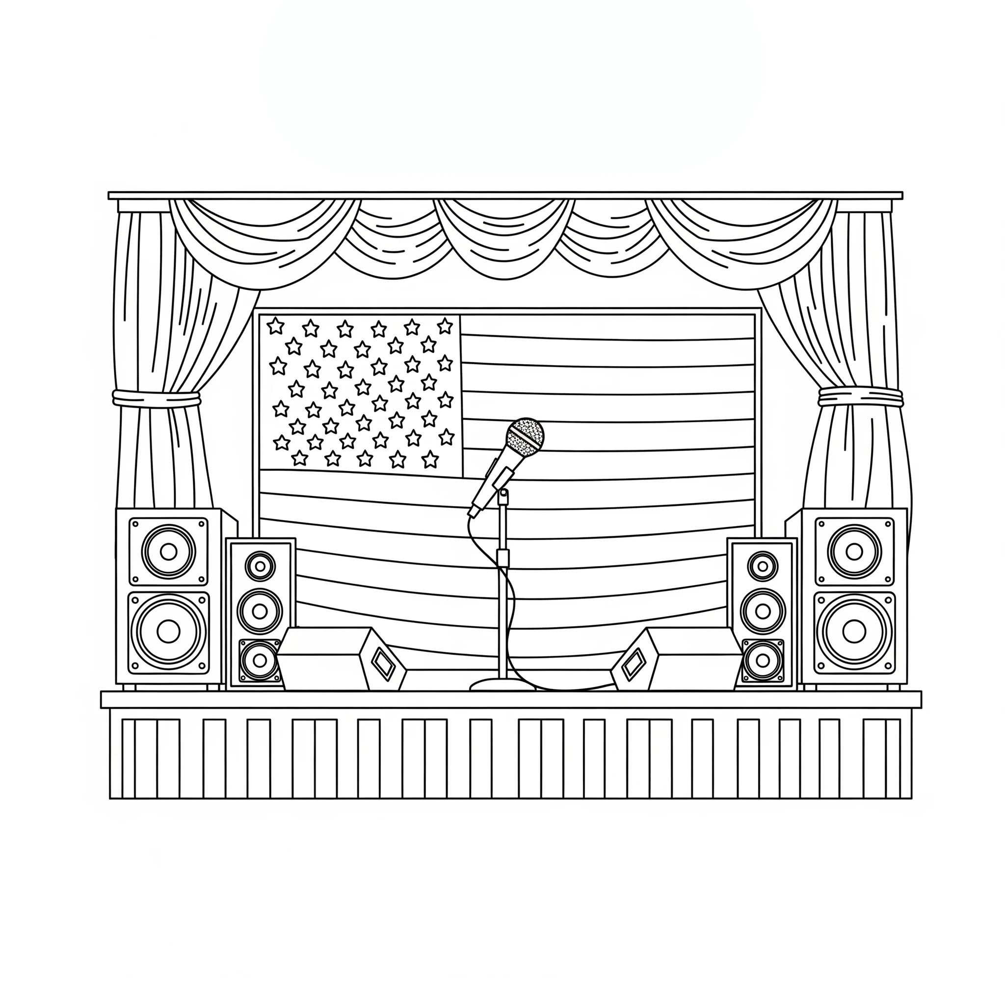 coloriage 4 Juillet a colorier en ligne gratuitement