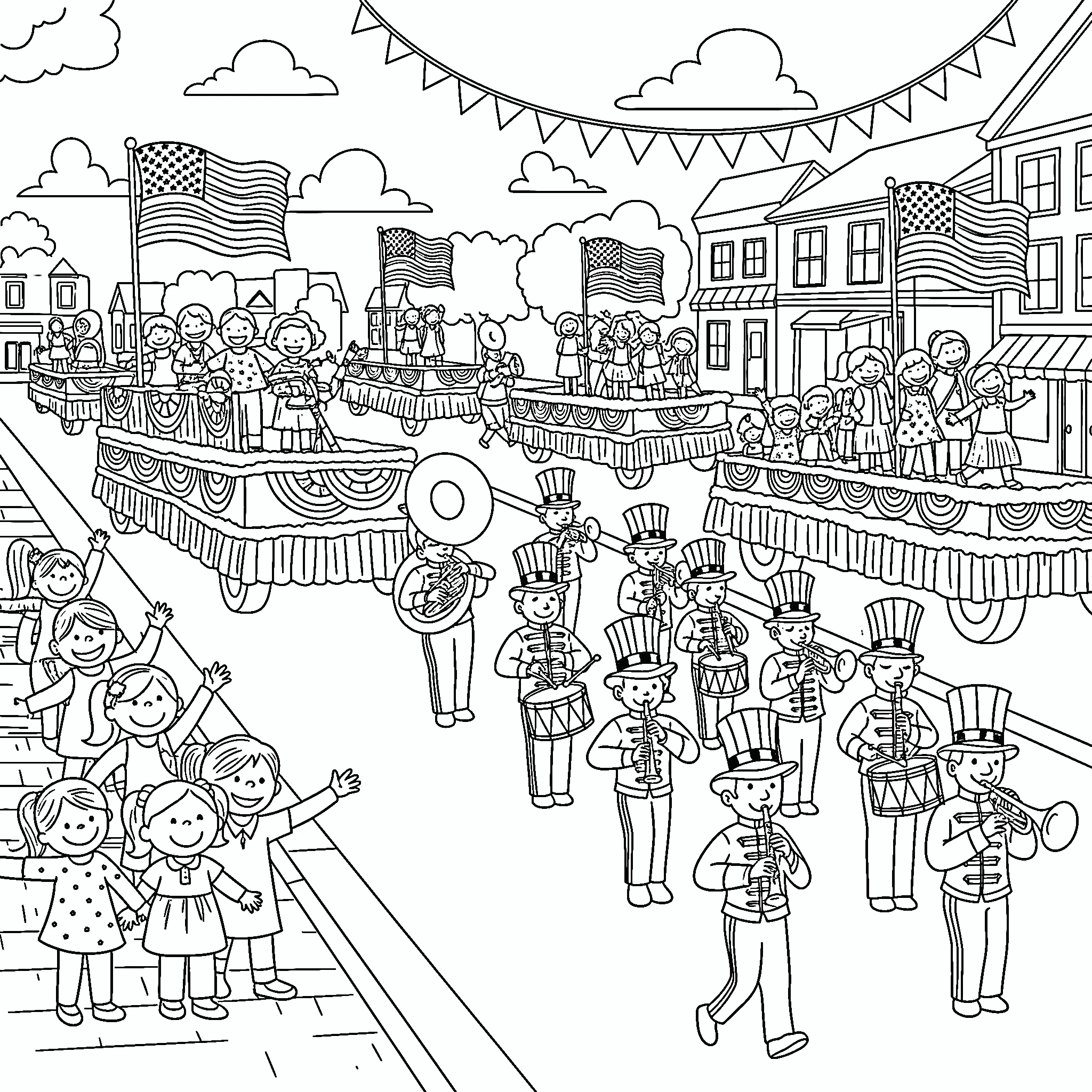 coloriage 4 Juillet a imprimer