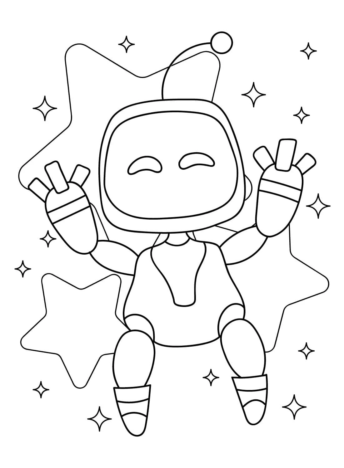 coloriage Astro Bot pour enfants a imprimer