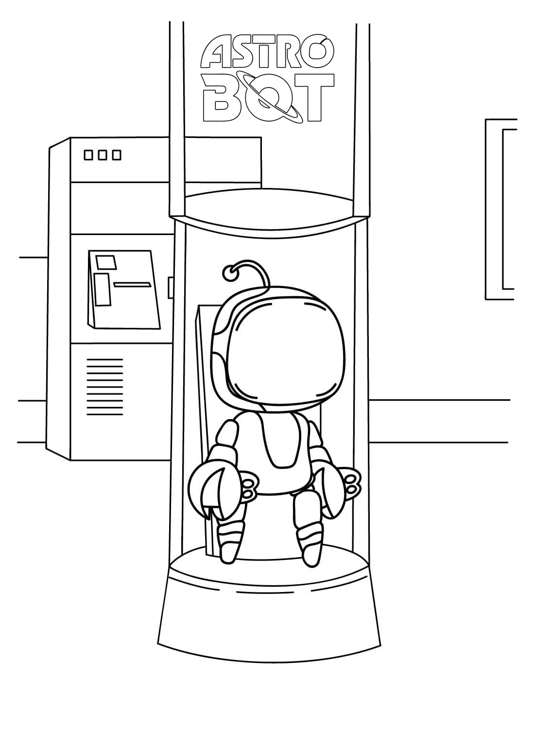 coloriage Astro Bot à imprimer pour enfant de 9 ans