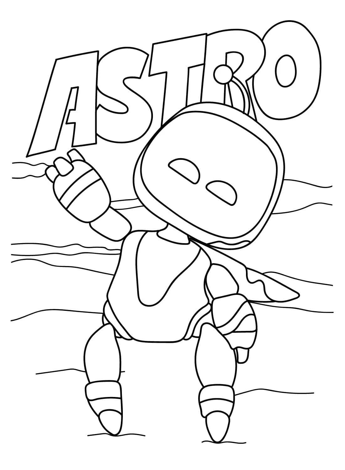 coloriage Astro Bot gratuit