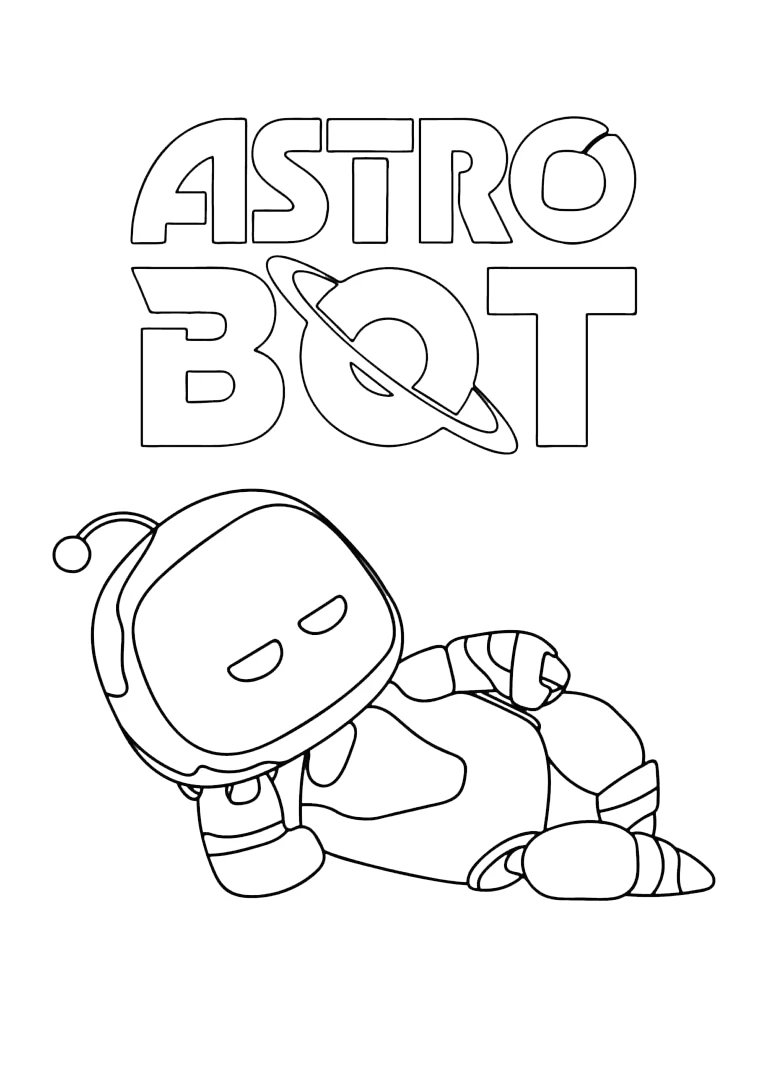 coloriage Astro Bot pour enfant de 3 ans