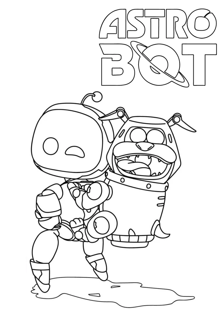 coloriage Astro Bot pour enfants à imprimer