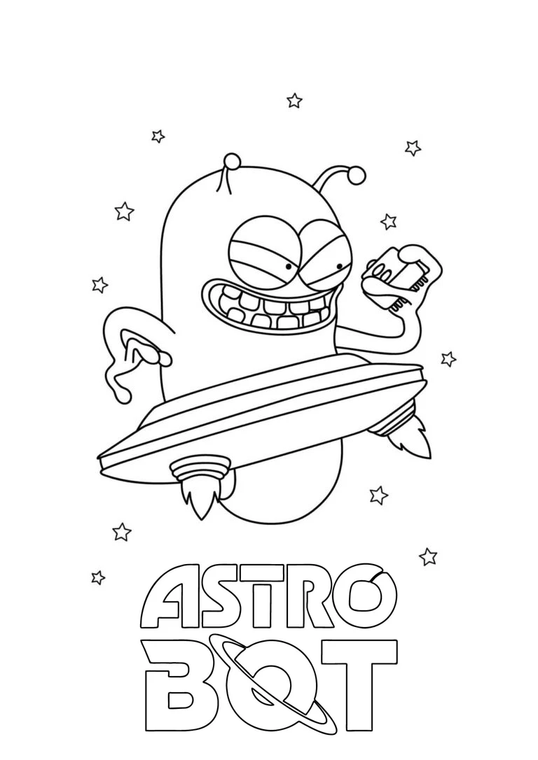 coloriage Astro Bot pour enfants a imprimer gratuit