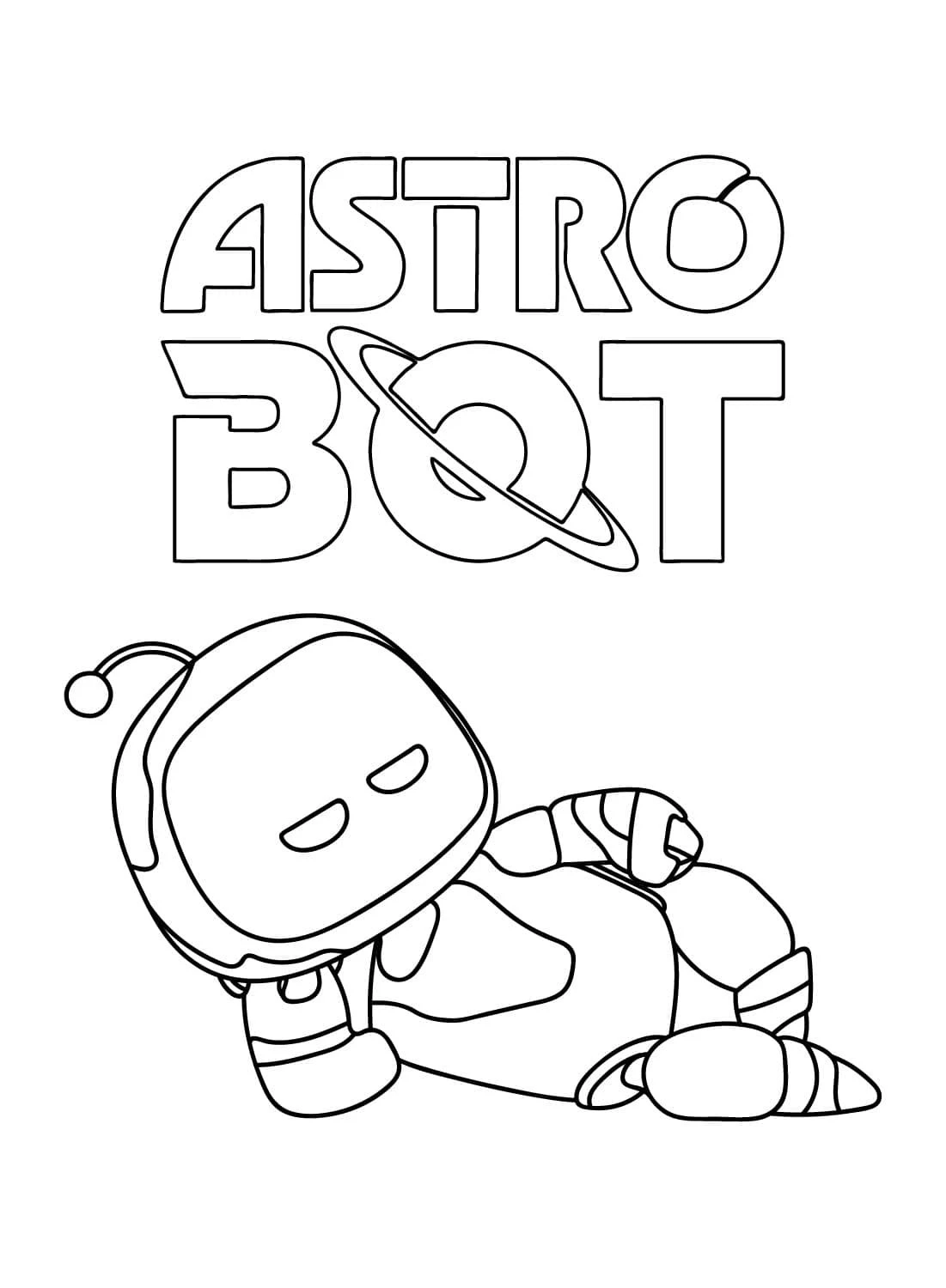 coloriage Astro Bot et decoupage a imprimer gratuit 1