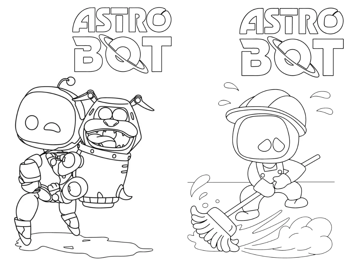 coloriage Astro Bot pour enfant a imprimer gratuit