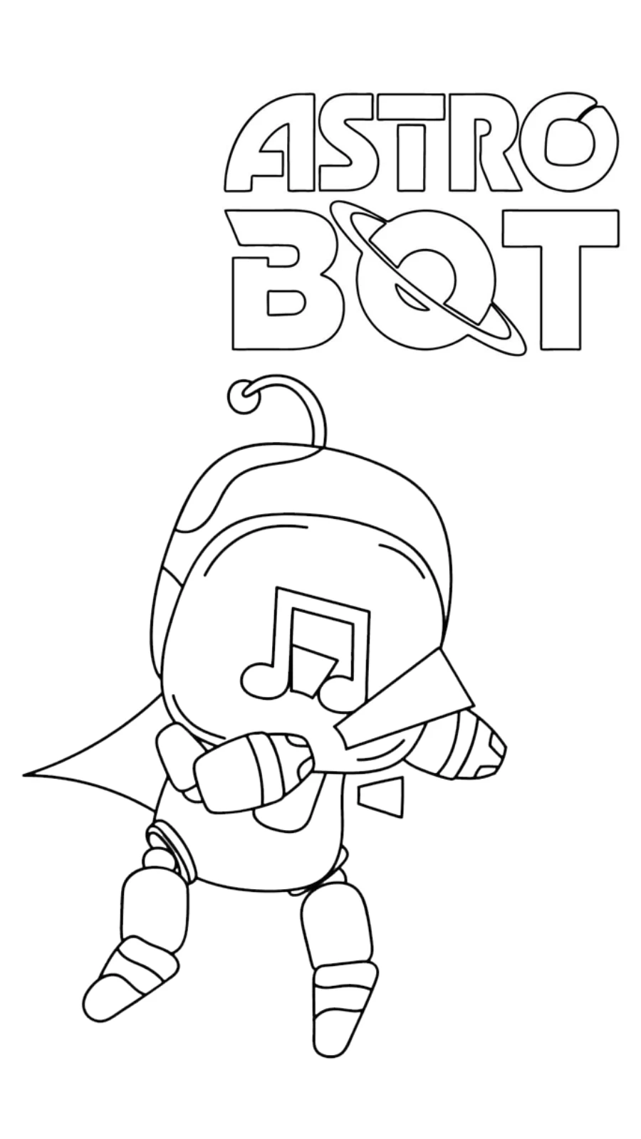coloriage Astro Bot educatif pour enfant