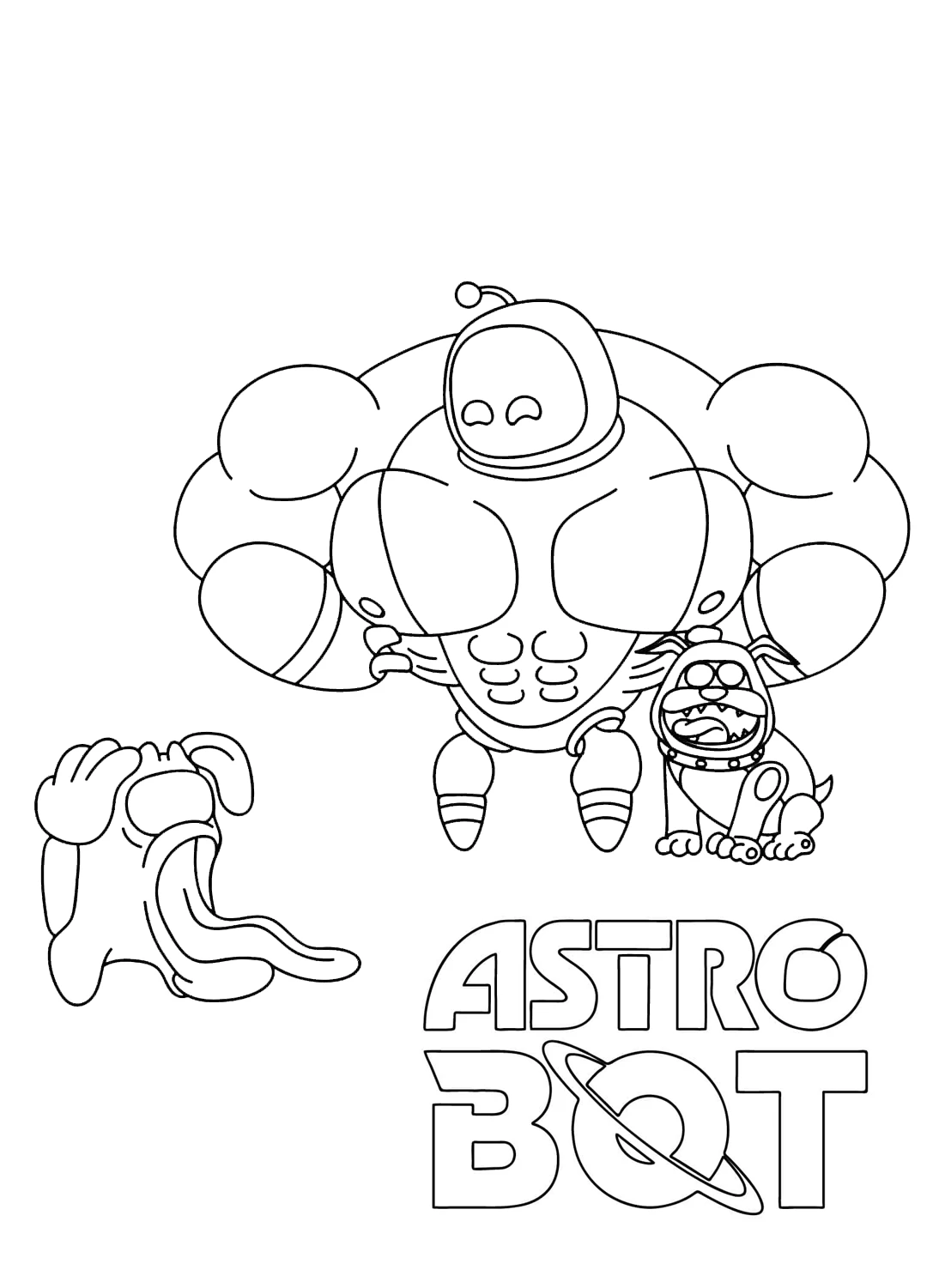 coloriage Astro Bot à imprimer pour enfant de 3 ans