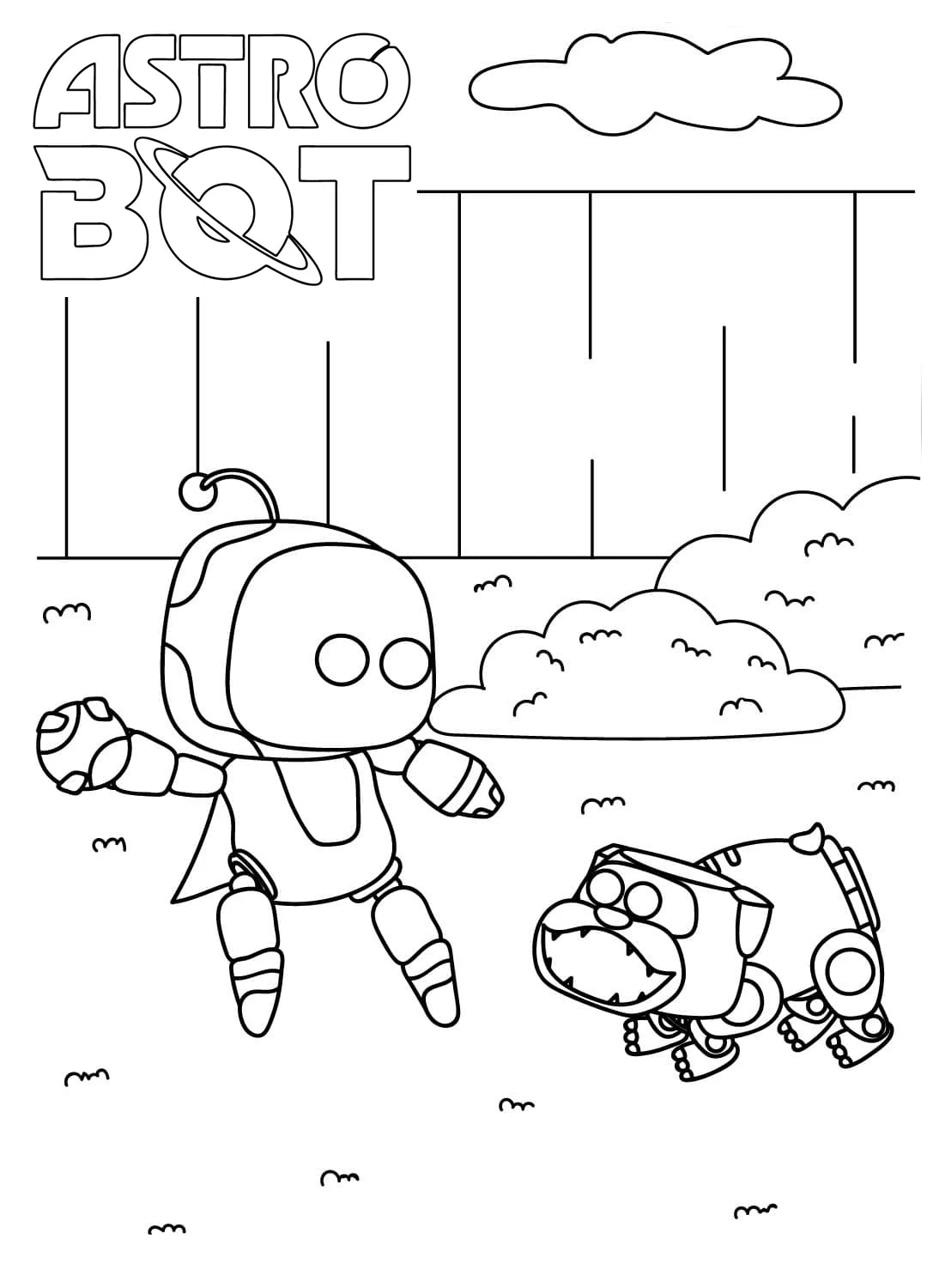 coloriage Astro Bot a imprimer gratuitement