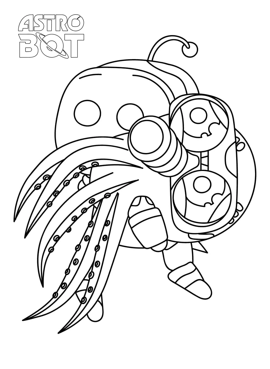 coloriage Astro Bot à imprimer pour enfant de 7 ans