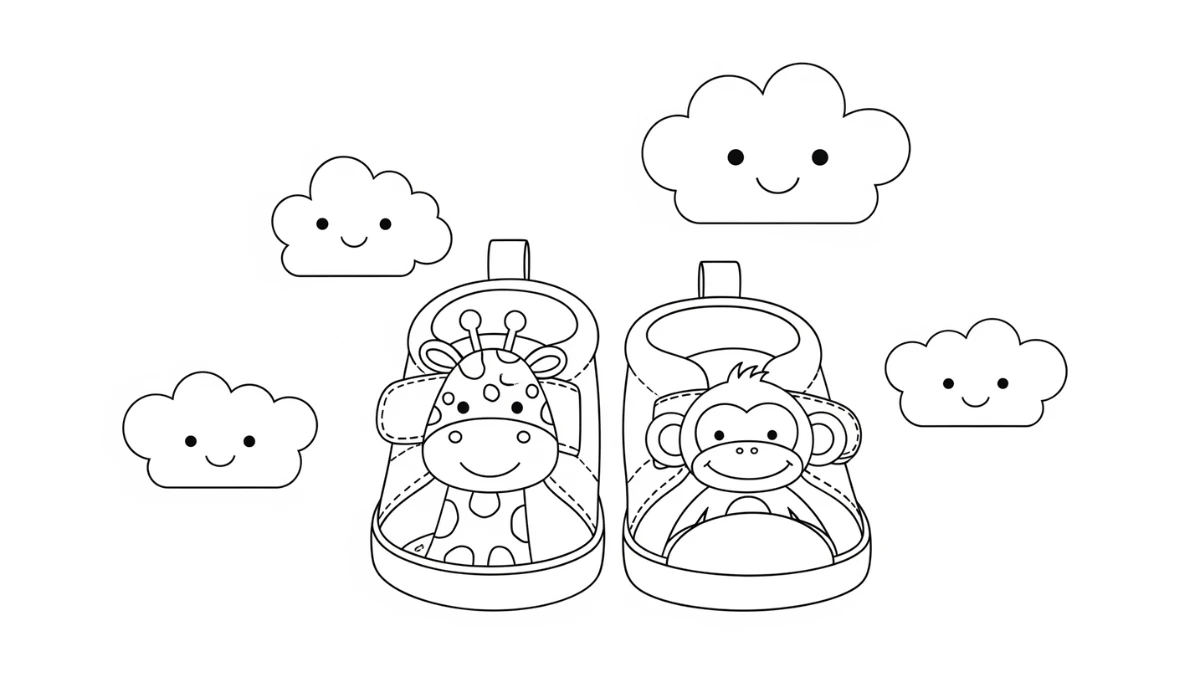 coloriage Chaussure de pour enfants