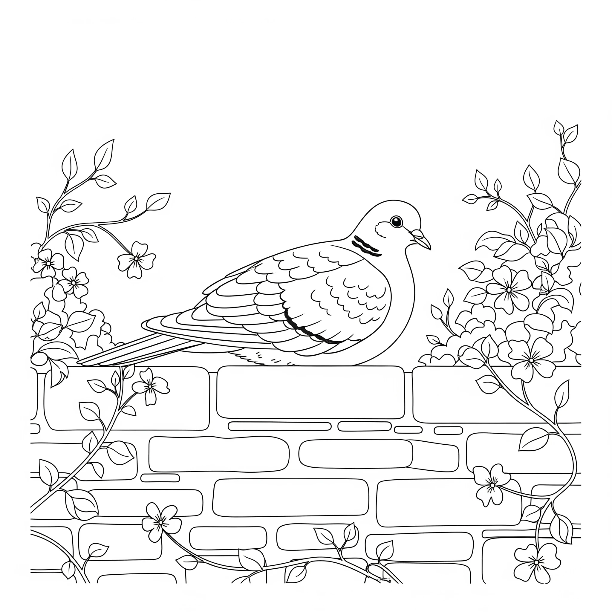 coloriage Colombe et découpage à imprimer