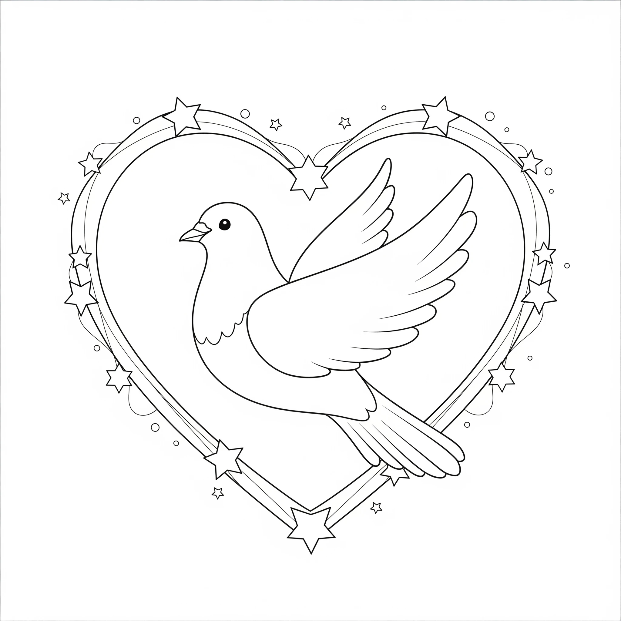coloriage Colombe à imprimer pour enfant de 2 ans 1