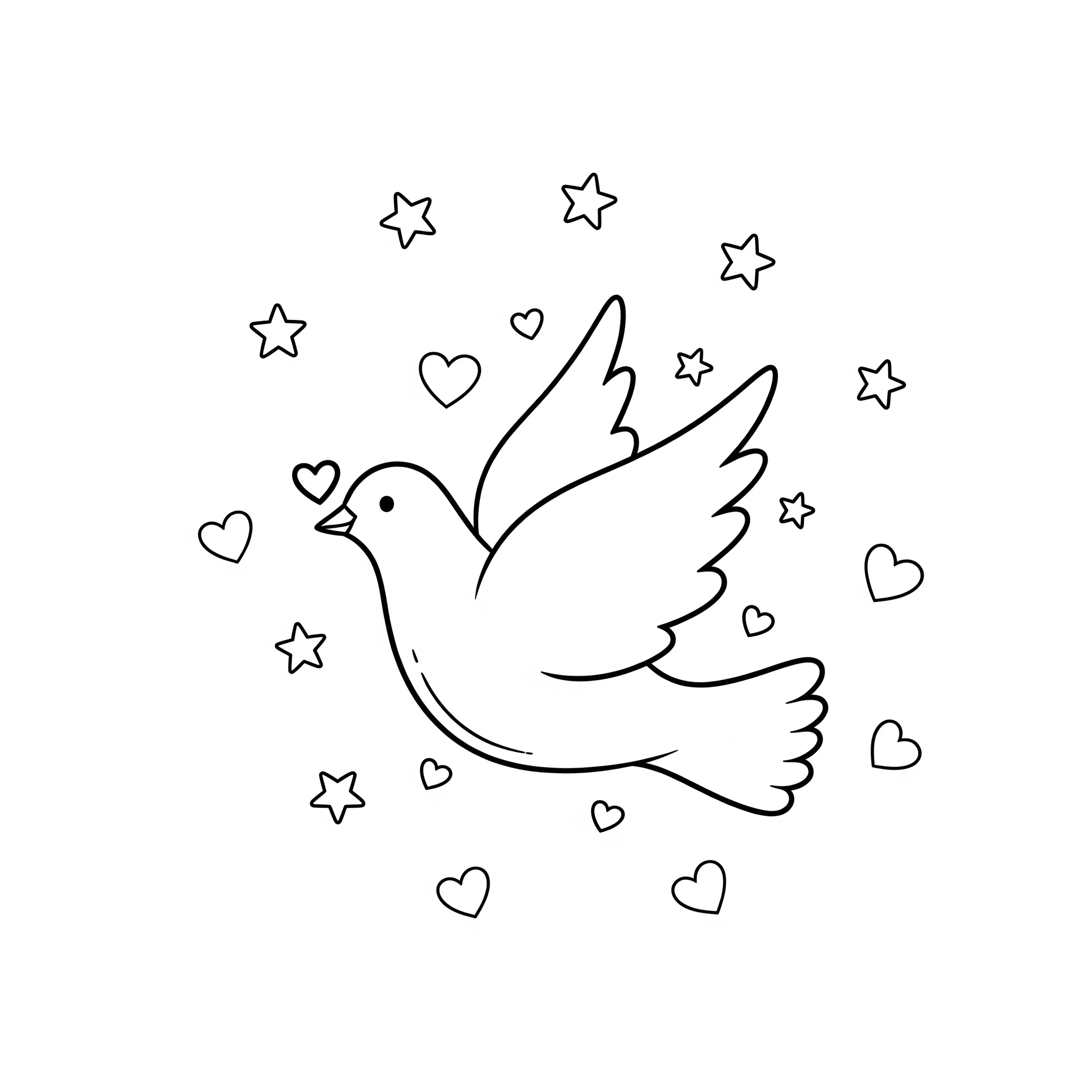 coloriage Colombe pour enfant à imprimer