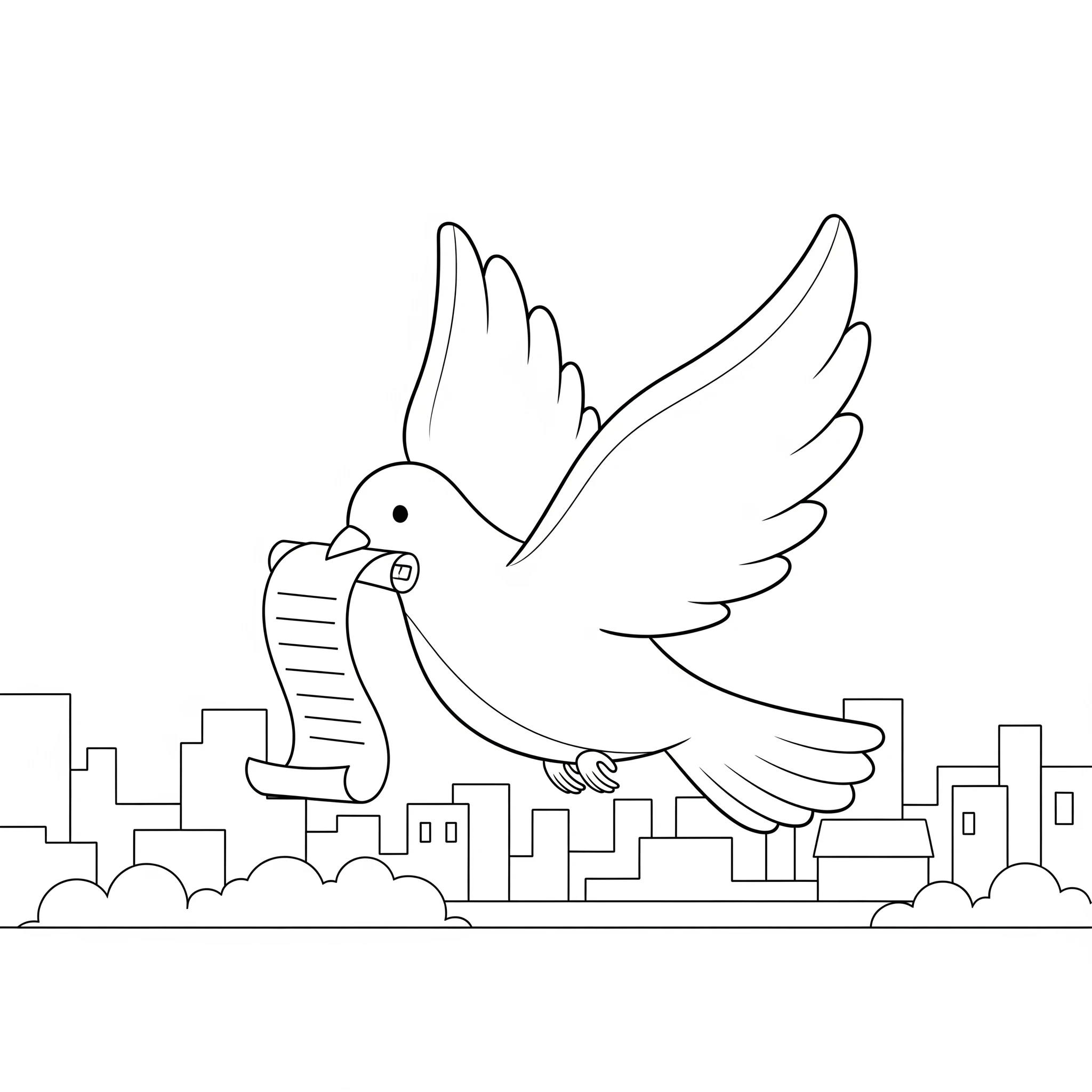 coloriage Colombe educatif pour enfant 1