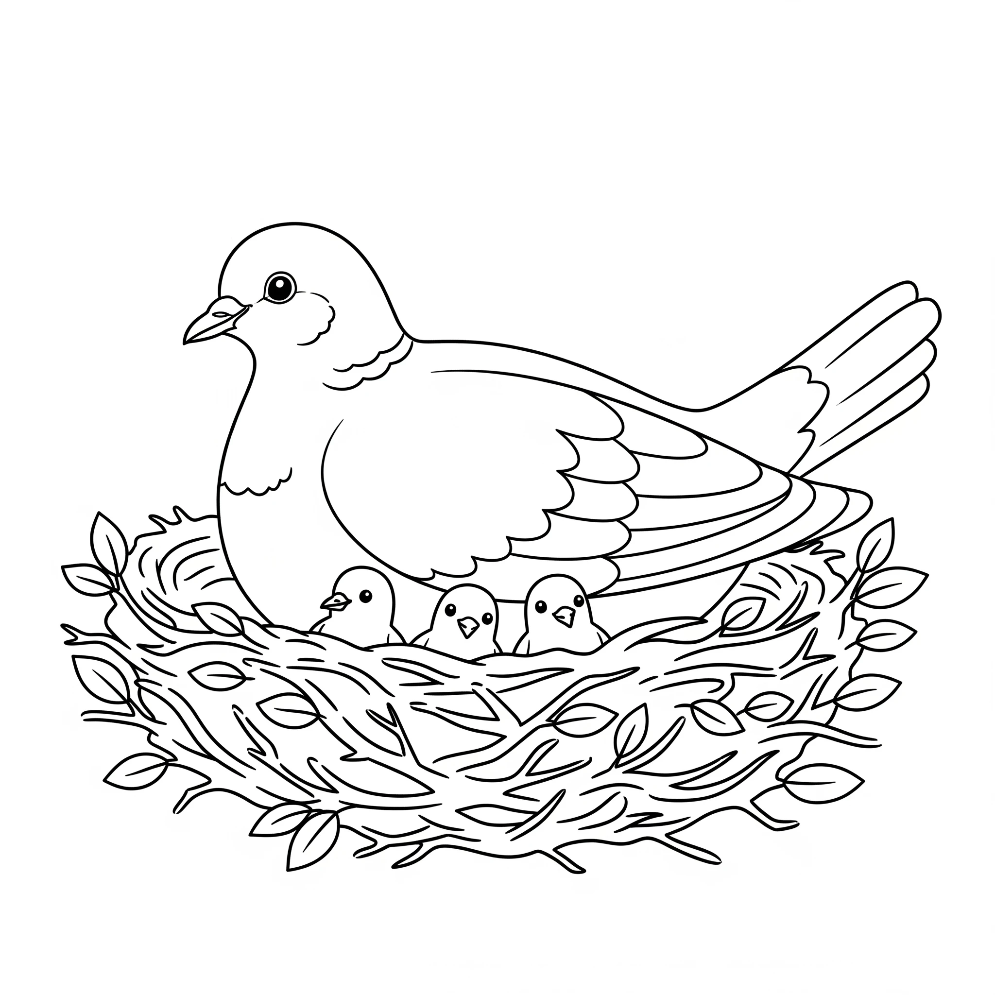 coloriage Colombe à imprimer gratuit