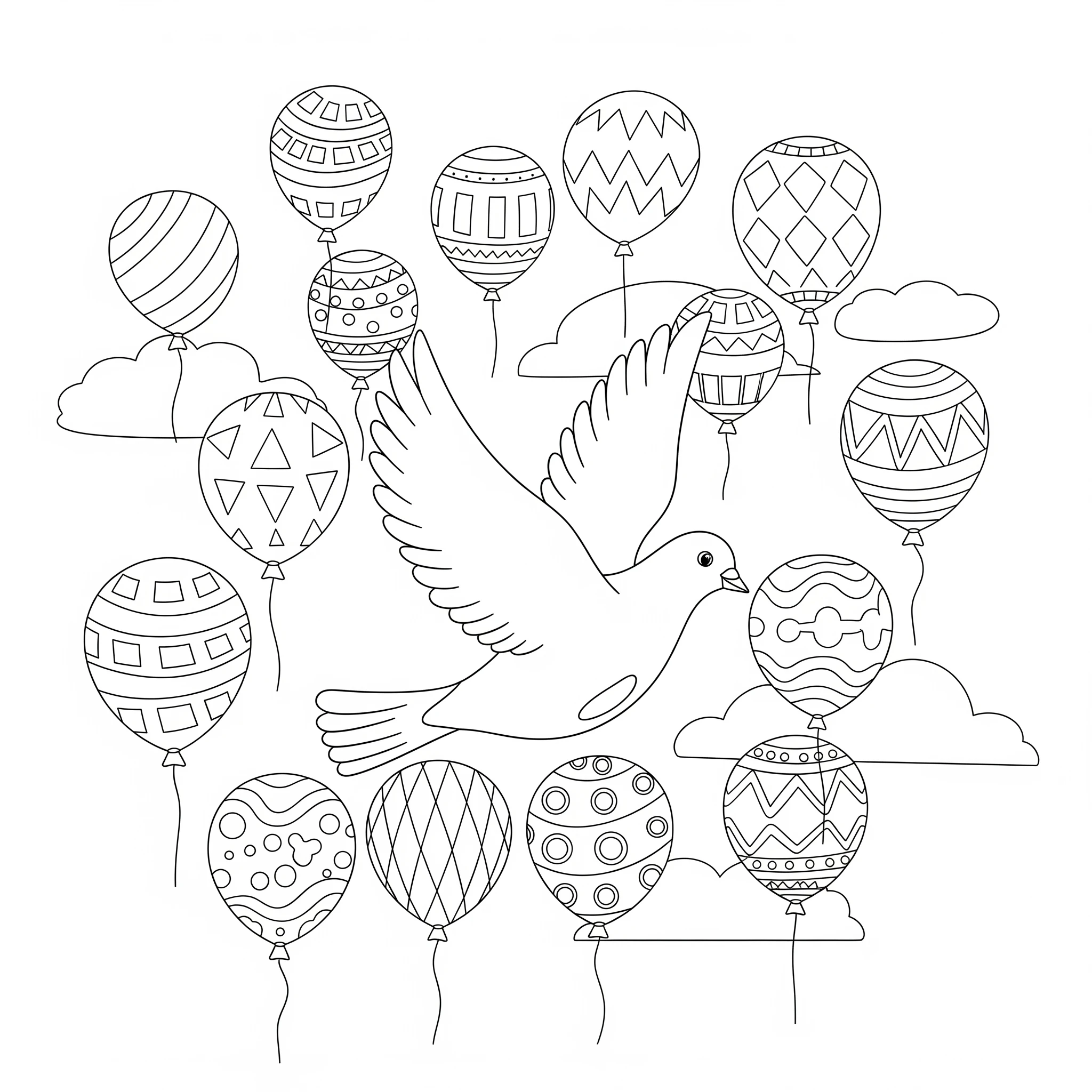 coloriage Colombe pour enfant de 3 ans