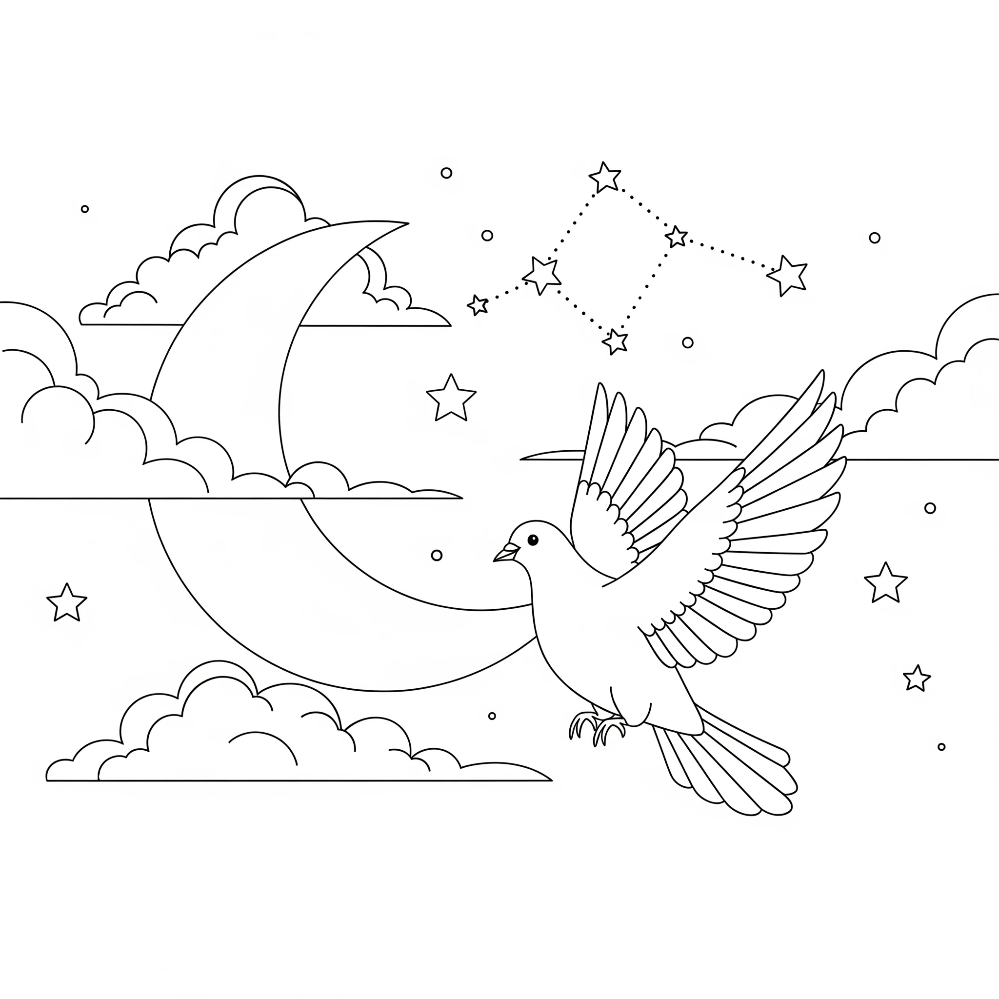 coloriage Colombe pour enfant de 2 ans