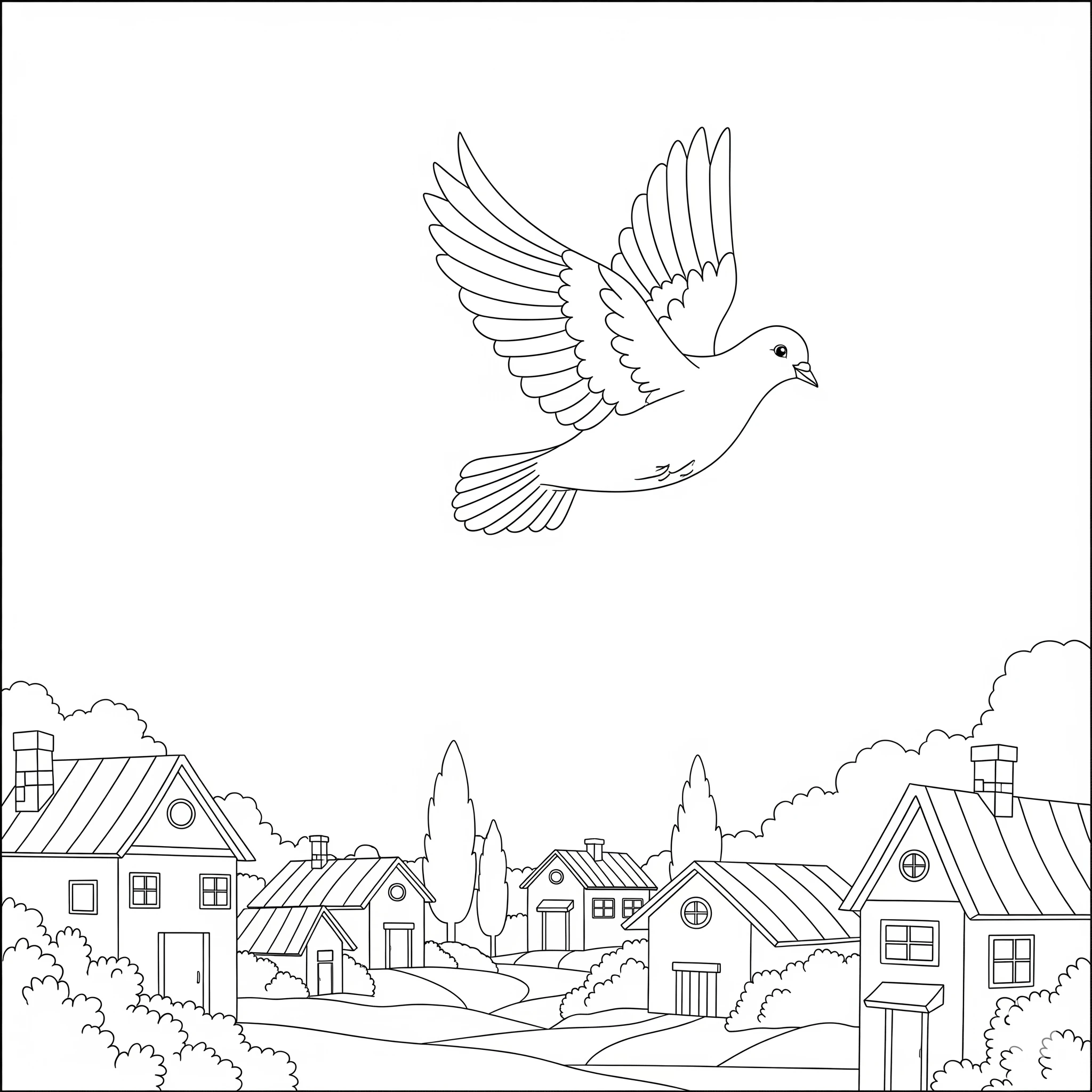 coloriage Colombe en ligne 1