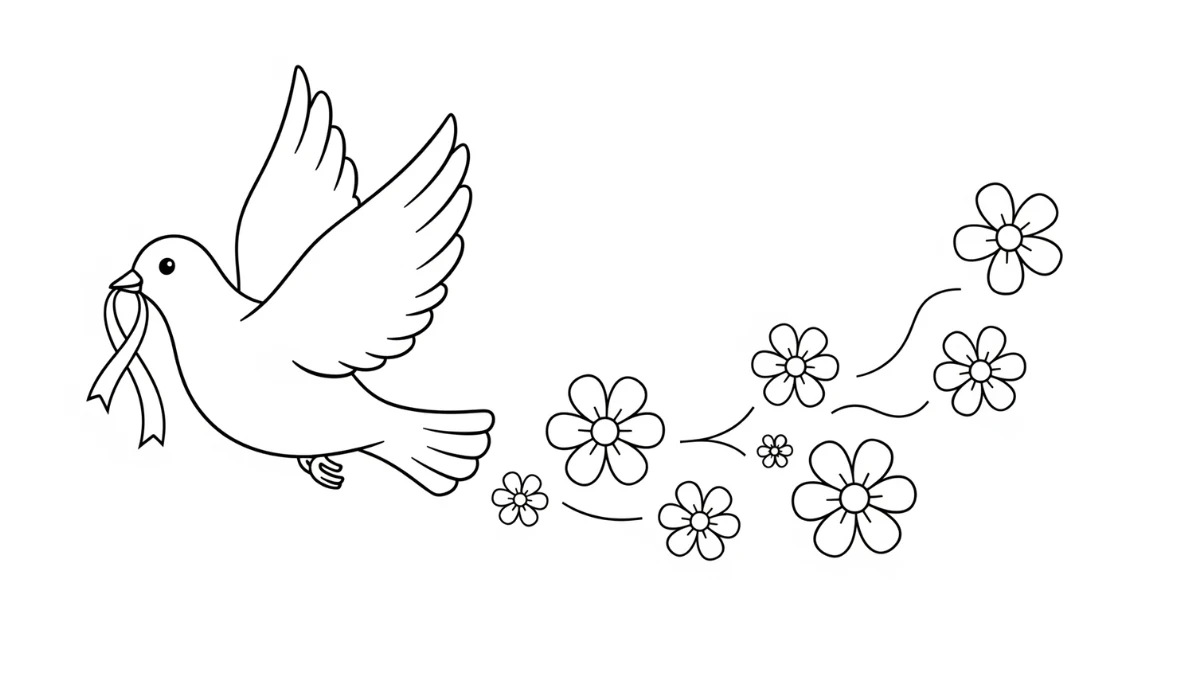 imprimer coloriage Colombe gratuit