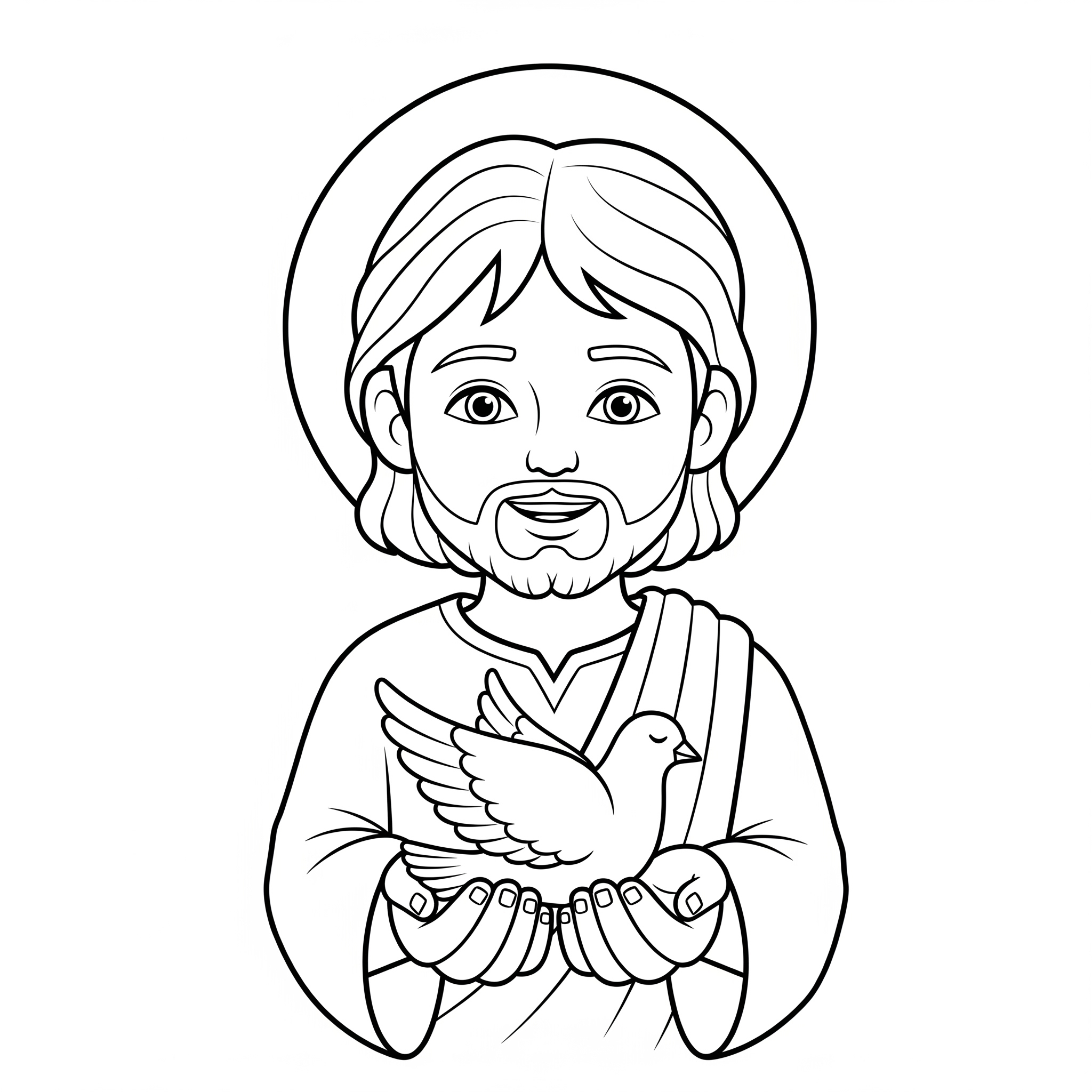 coloriage Colombe educatif pour enfant