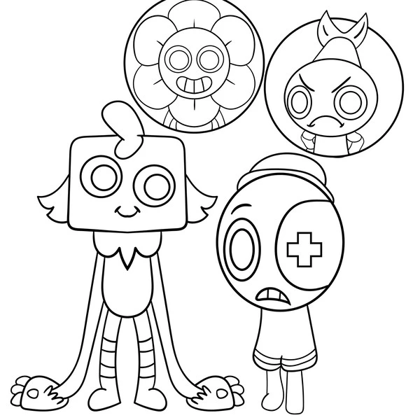 coloriage Dandy’s World pour enfant de 7 ans