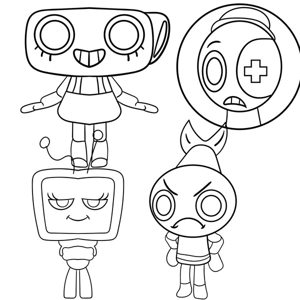 coloriage Dandy’s World pour enfant a imprimer gratuit