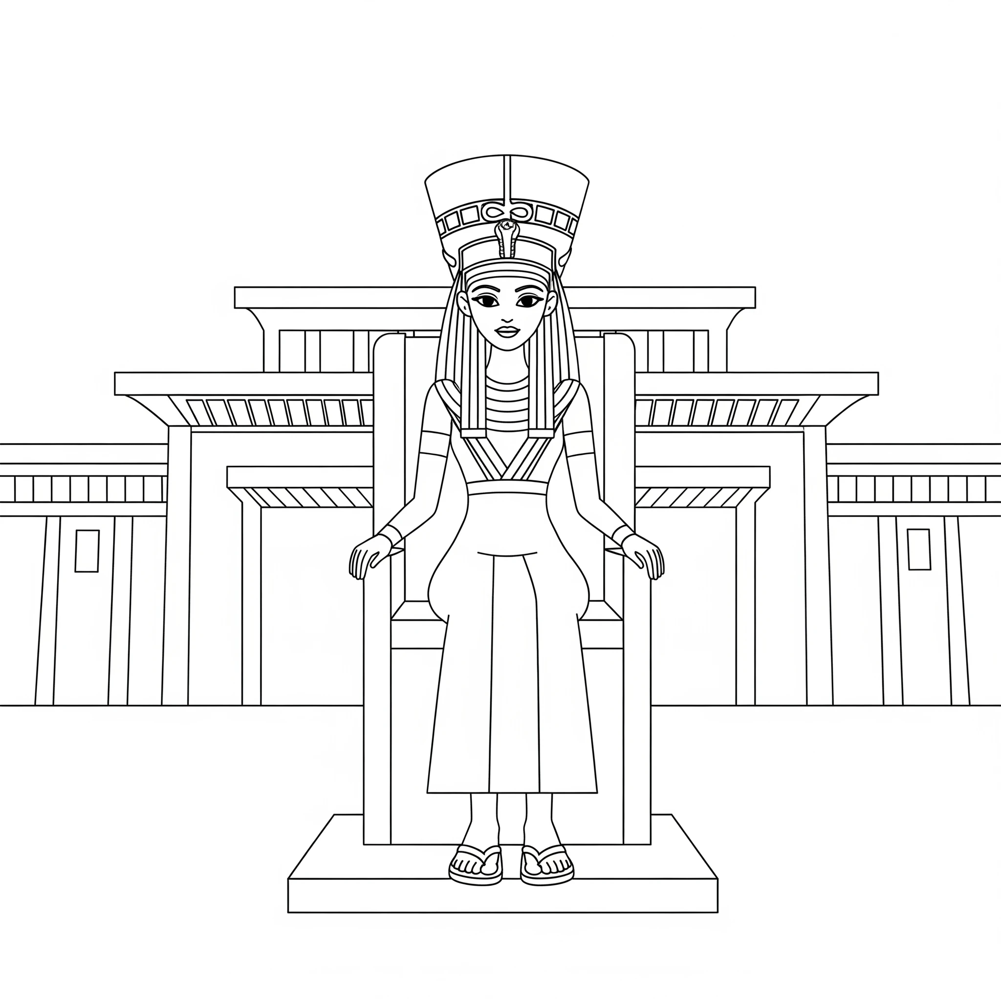 coloriage Egypte pour enfants a imprimer gratuit
