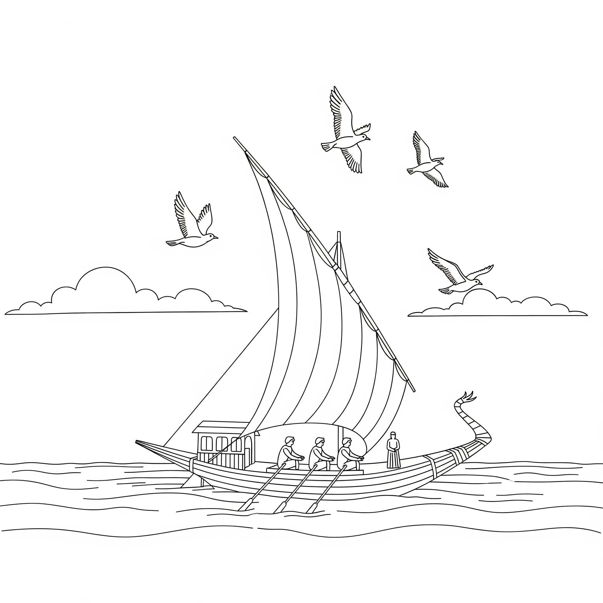 coloriage Egypte à imprimer pour enfant de 4 ans