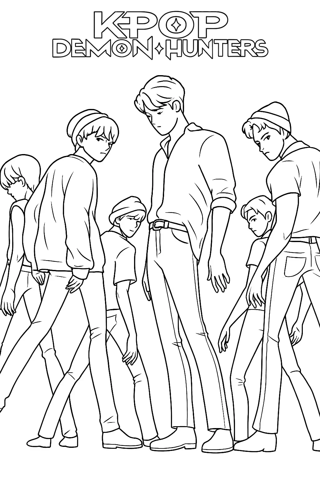 télécharger coloriage KPop Demon Hunters gratuit 1