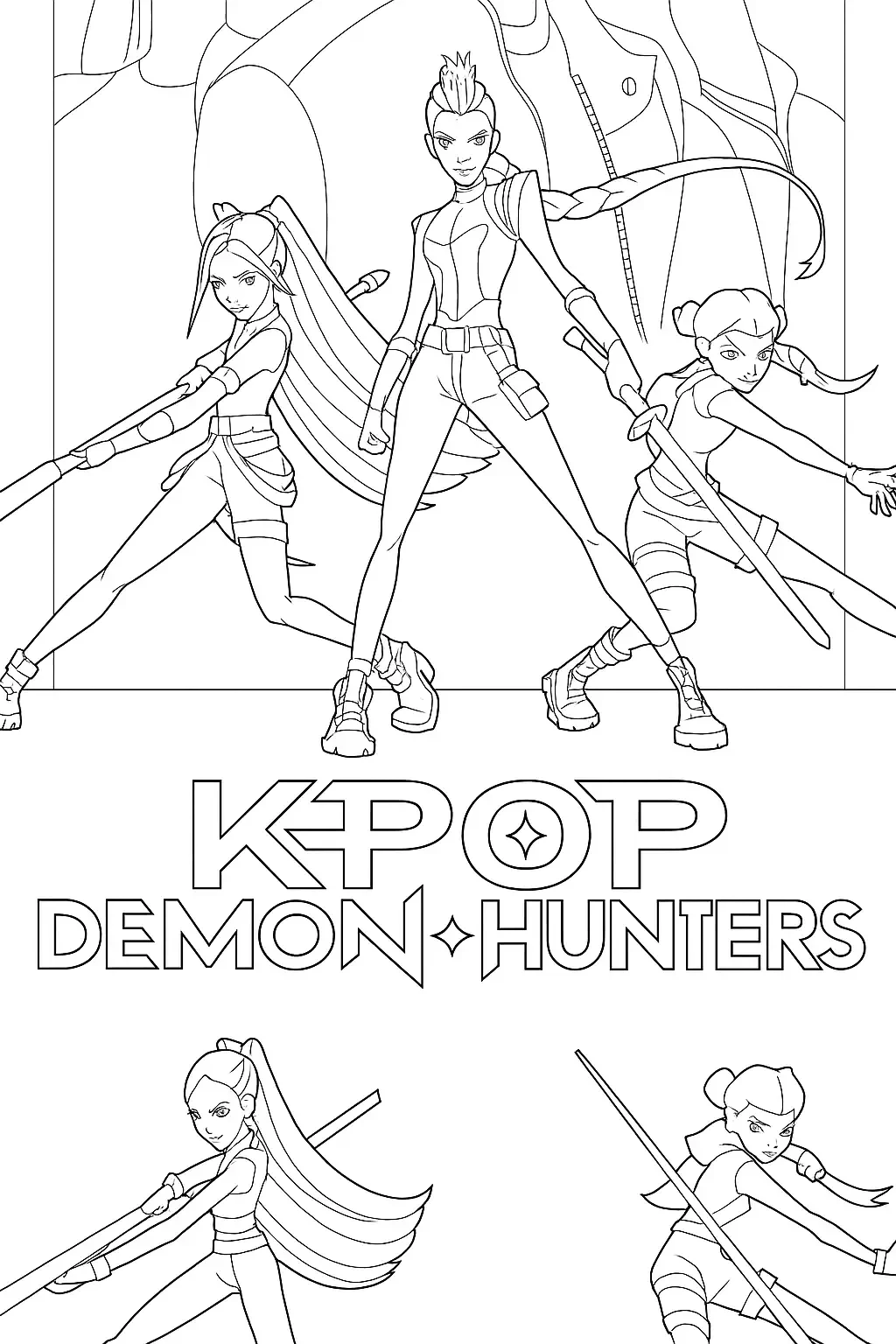 coloriage KPop Demon Hunters pour enfants