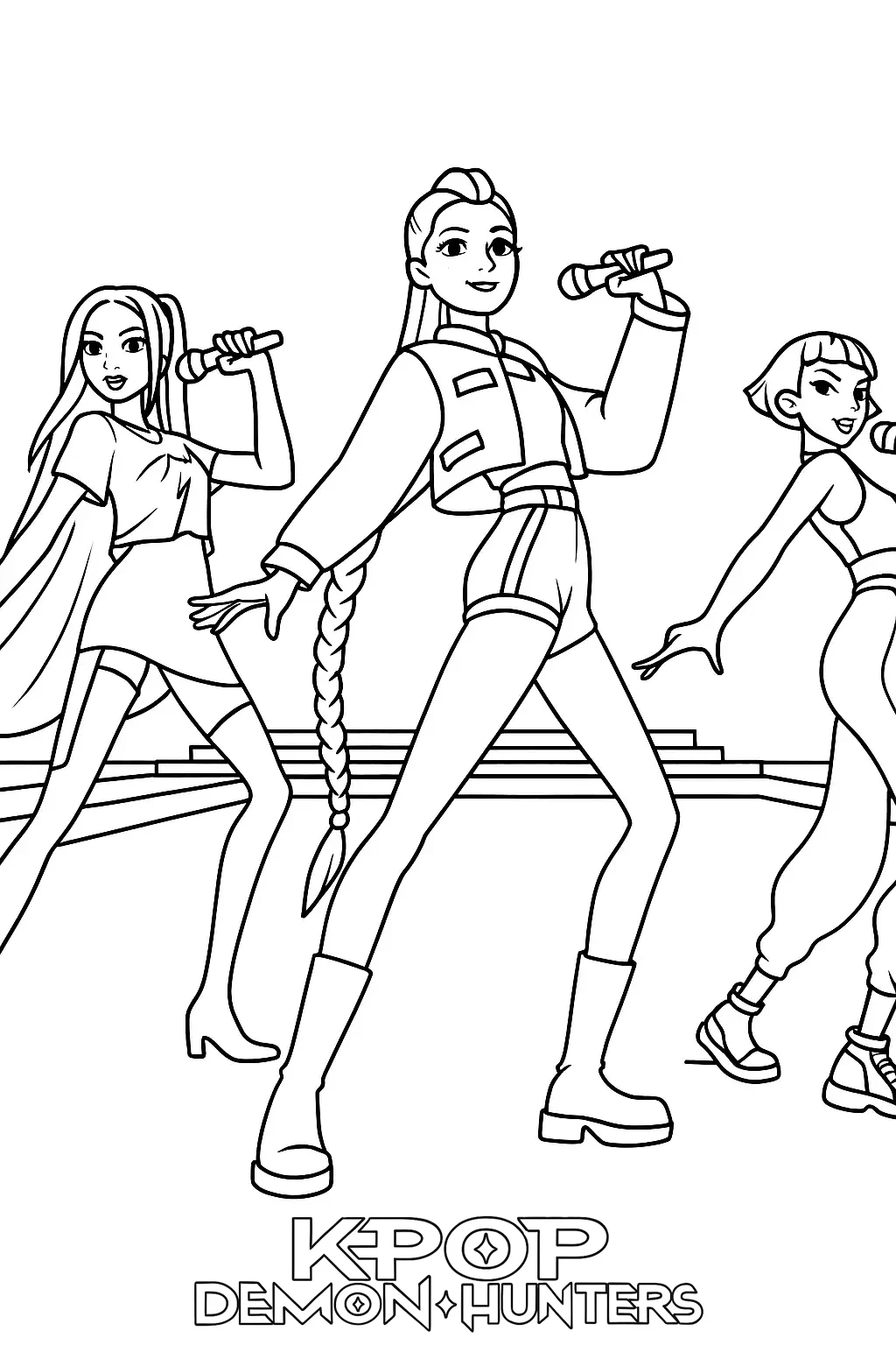 coloriage KPop Demon Hunters en ligne