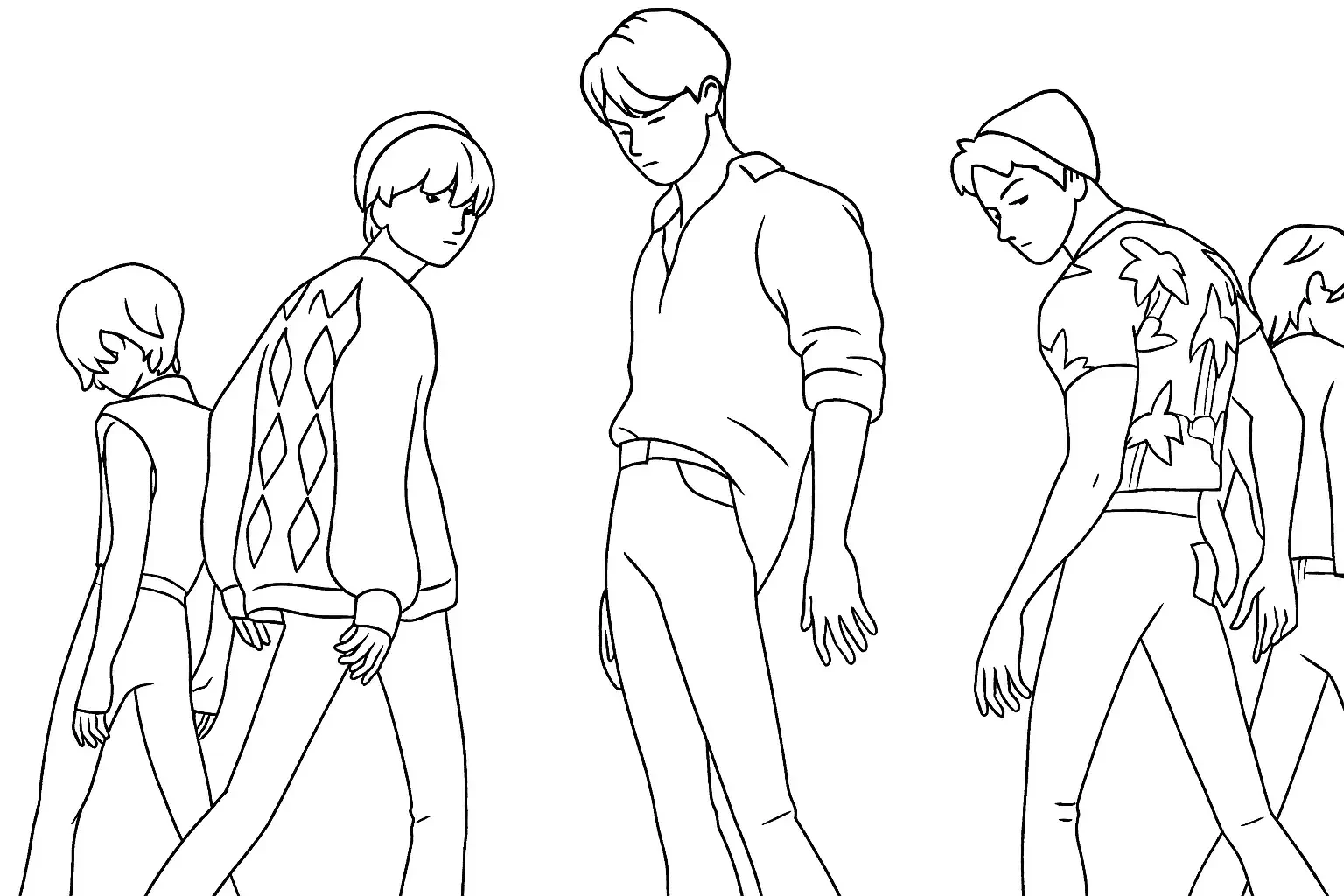 imprimer coloriage KPop Demon Hunters gratuit
