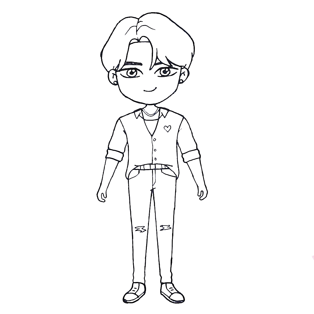 coloriage KPop Demon Hunters et apprentissage
