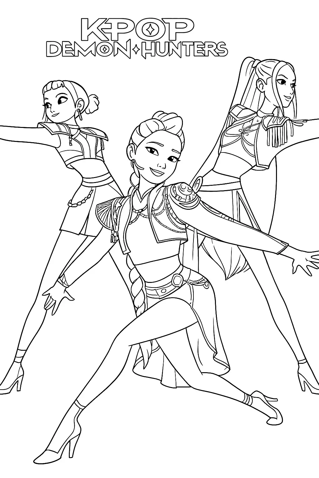 télécharger coloriage KPop Demon Hunters gratuit