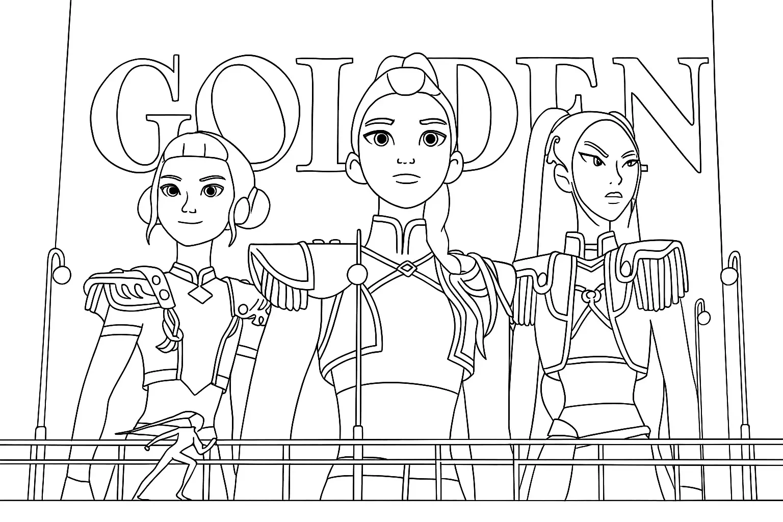 coloriage KPop Demon Hunters a imprimer gratuit