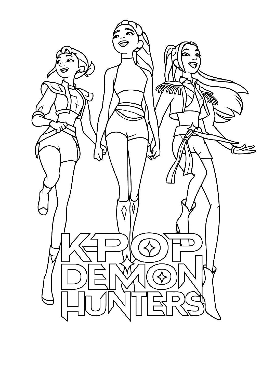 coloriage KPop Demon Hunters a dessiner et imprimer