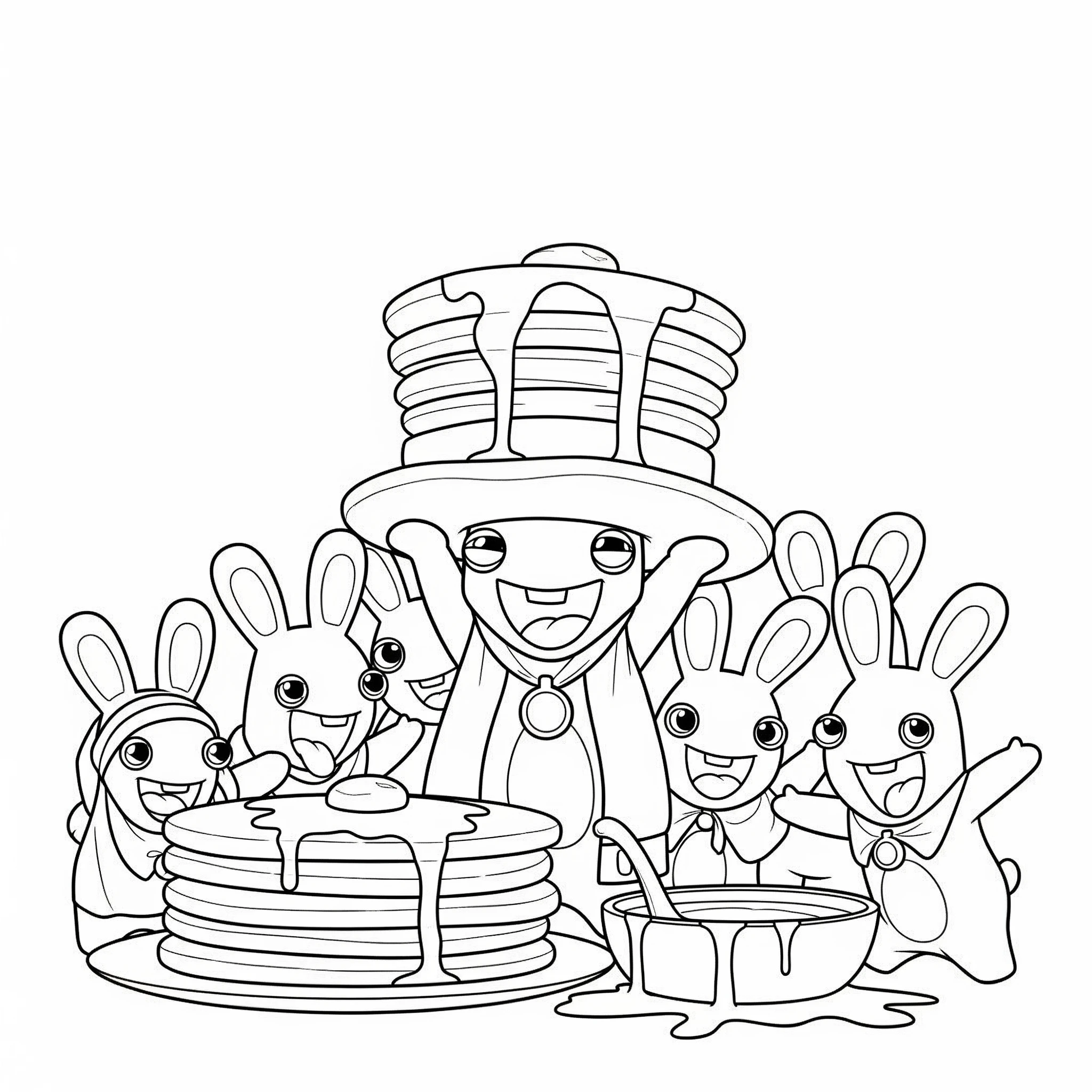 coloriage Lapin Cretin a dessiner et imprimer