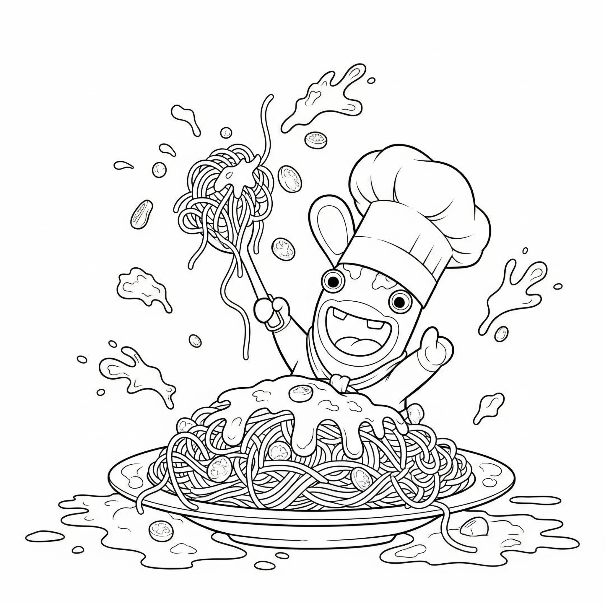 coloriage Lapin Cretin gratuit pour enfants
