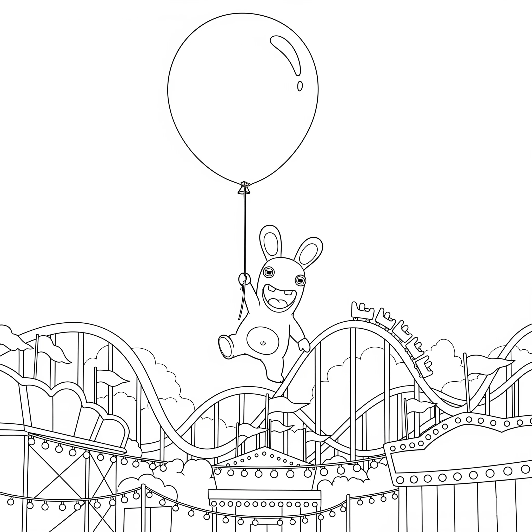 coloriage Lapin Cretin de pour enfants 1