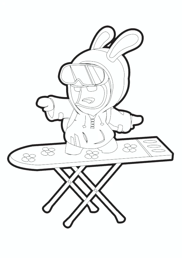 télécharger coloriage Lapin Cretin gratuit