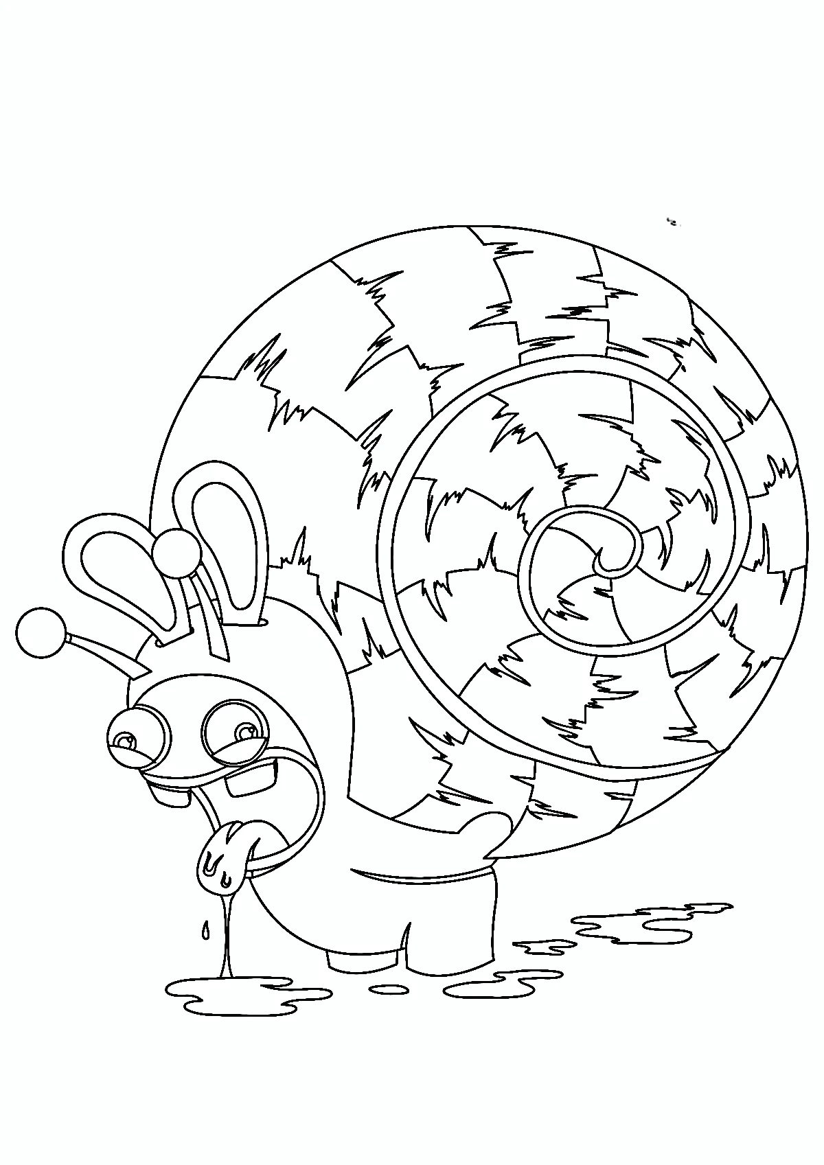 coloriage Lapin Cretin educatif pour enfant