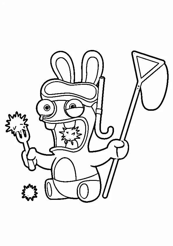 coloriage Lapin Cretin à imprimer gratuitement pdf
