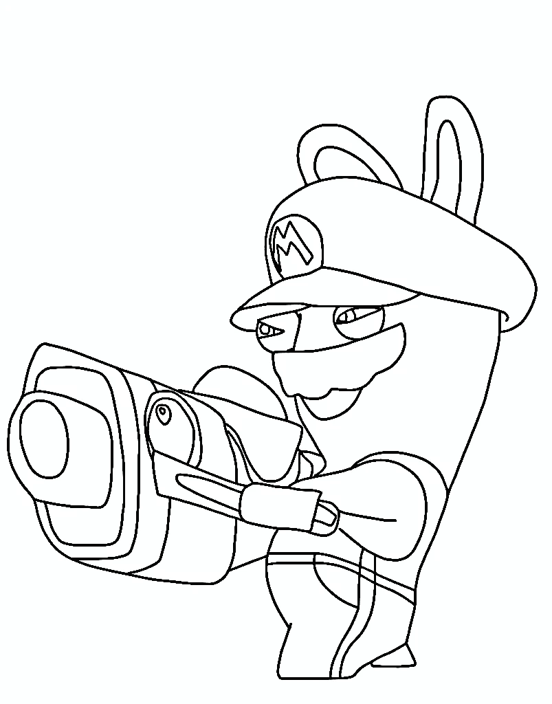 coloriage Lapin Cretin à imprimer gratuitement